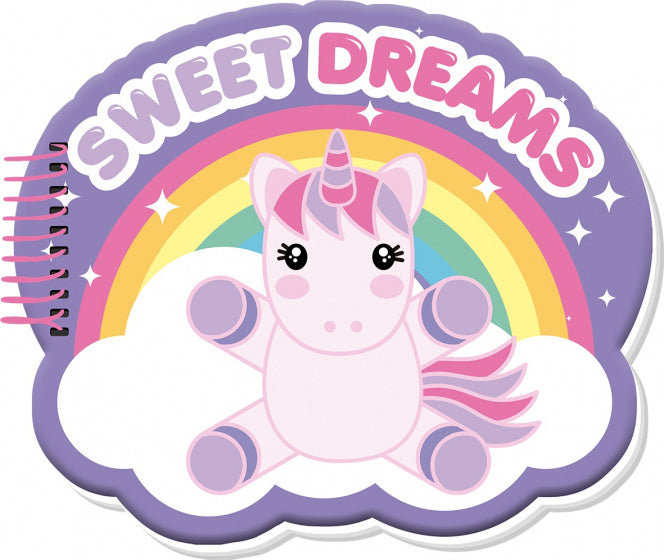 notitieboek eenhoorn meisjes 9 x 12 cm papier paars