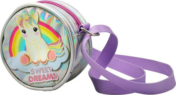 schoudertas 12 cm polyester zilver