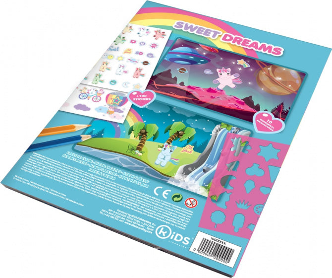 stickerboek junior 32 x 22 cm karton blauw