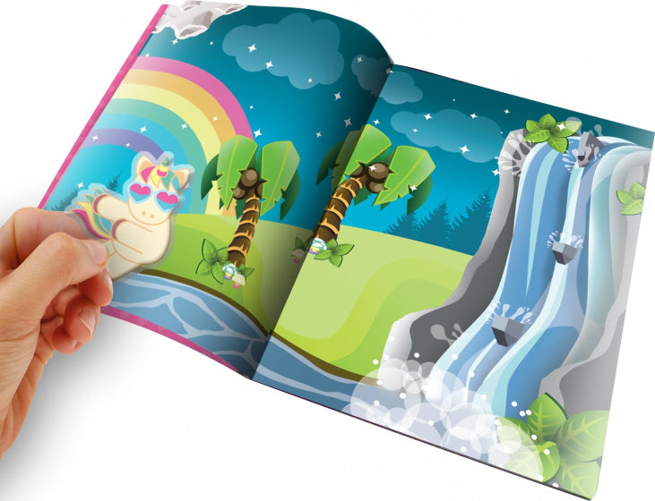 stickerboek junior 32 x 22 cm karton blauw