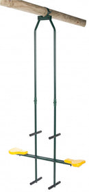 duoschommel 99 x 23,5 cm staal groen/geel