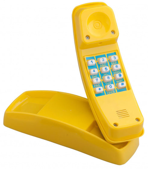 telefoon voor speelhuisje 21 cm geel