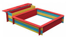 zandbak Jade 150 x 120 x 25/35 cm blauw/geel/rood