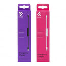 USB-oplaadkabel met 500 mAh powerbank 28 cm wit