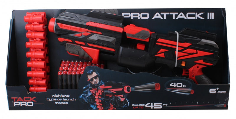 blaster shotgun Pro Atack III foam 50 cm zwart/rood