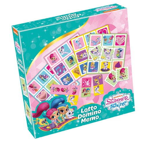 3-in-1 spellen (memo, lotto, domino) Shimmer en Shine