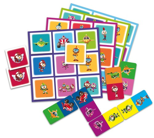 3-in-1 spellen (memo, lotto, domino) Top Wing