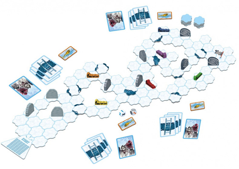 bordspel Arctic Race junior karton blauw