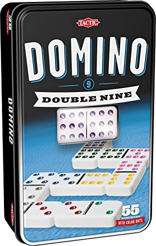 dominospel Double 9 wit 56-delig