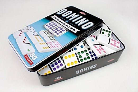 dominospel Double 9 wit 56-delig