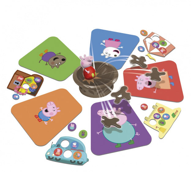 gelukspel Peppa Pig Mud Party junior 27,5 x 6,5 cm karton