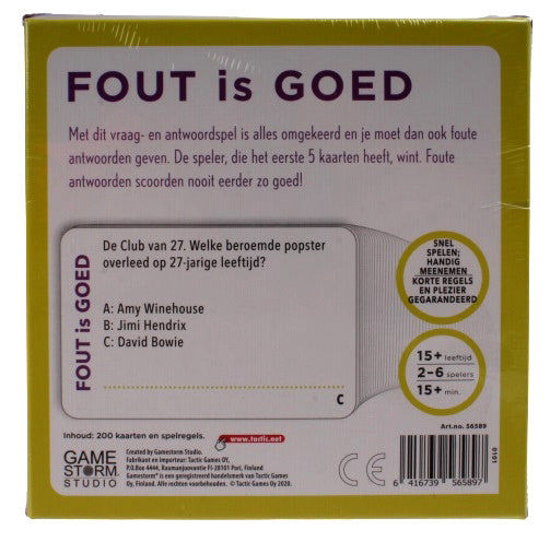Gift Game: Fout is Goed Kaartspel