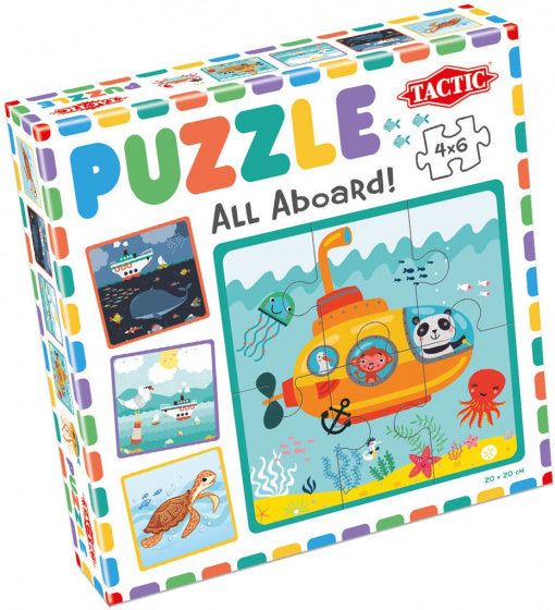 legpuzzel All Aboard! junior 20 cm hout 24-delig
