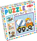 legpuzzel Let's Go junior karton 4-delig