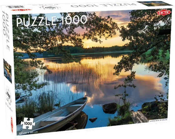 legpuzzel zomerse nacht in Finland 67 x 48 cm 1000 stukjes