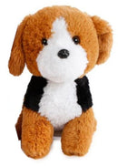 knuffel Hond junior 32 cm pluche bruin/wit/zwart