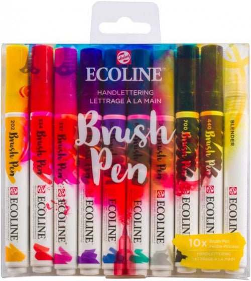 markeerstiften Ecoline Brushpen Handlettering 10 stuks