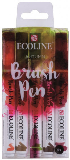 brushpennen Ecoline bruin 5 stuks
