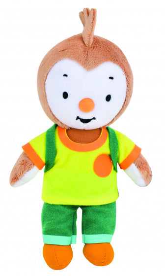 knuffel Pilou junior 18 cm pluche beige/groen