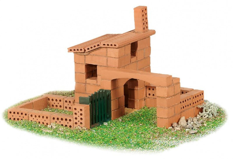 bouwdoos huis junior steen bruin/groen 80-delig