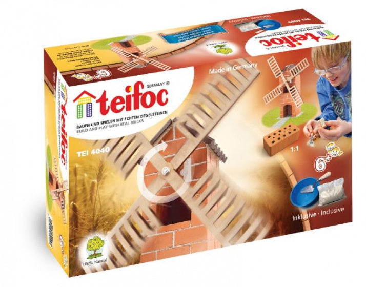 bouwdoos windmolen junior steen/hout bruin/blank