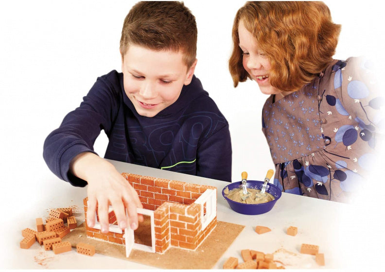 bouwpakket strandhuis 29,2 x 35,1 cm bruin 130-delig