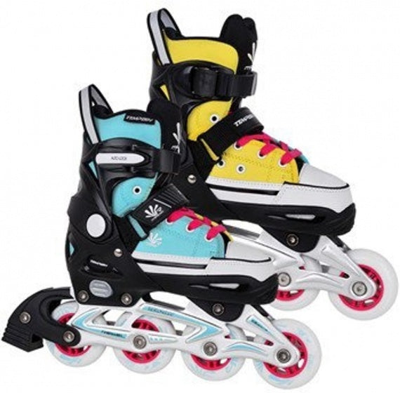 inline skates Magic Rebel 82A blauw/geel maat 29/32