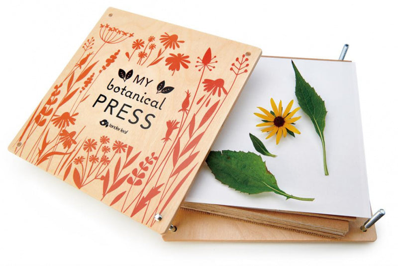 bloemenpers 21 x 21 x 6,5 cm hout naturel