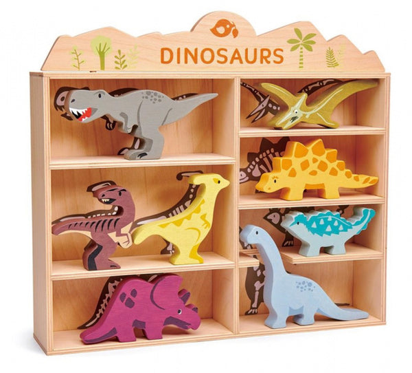 dierenset Dinosaurus 38 x 28 cm hout 25-delig