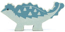 dino ankylosaurus 10 cm hout blauw