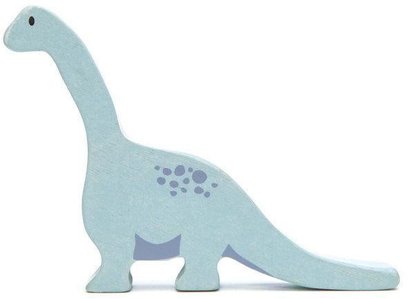 dino brachiosaurus 15 cm hout blauw