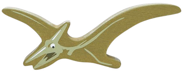 dino pterodactyl 14 cm hout geel