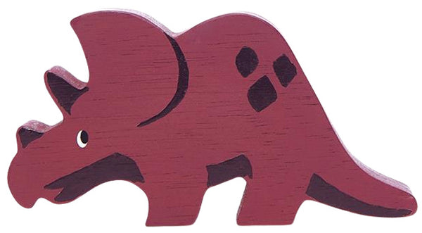 dino triceratops 11 cm hout rood
