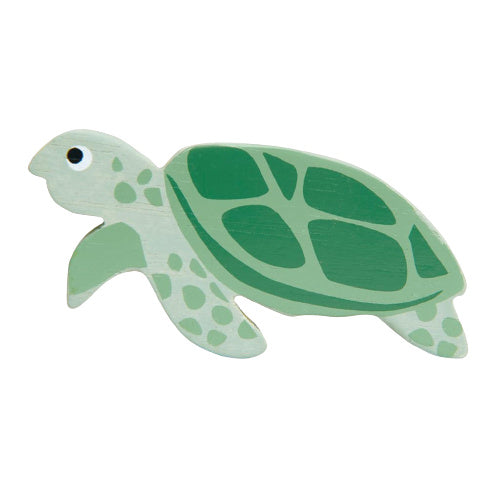 schildpad 9 cm hout groen