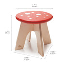 kinderkruk Toadstool 34,5 cm hout rood