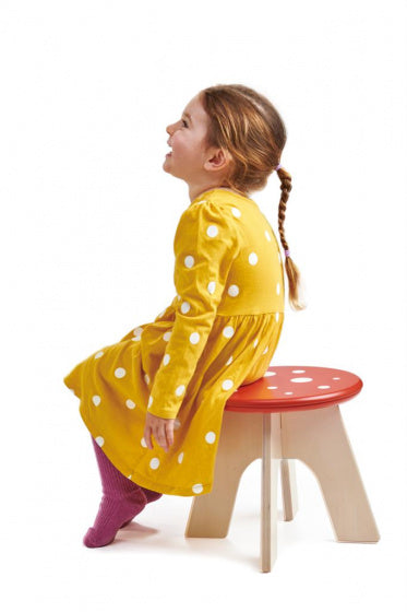 kinderkruk Toadstool 34,5 cm hout rood