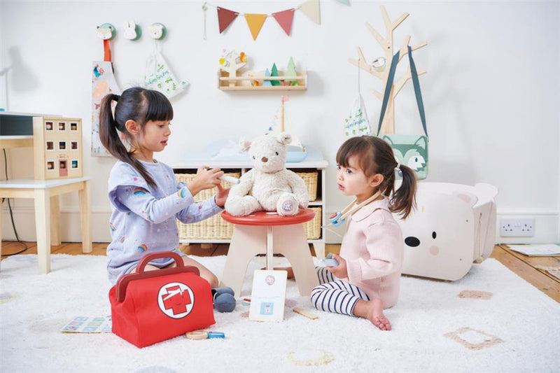 kinderkruk Toadstool 34,5 cm hout rood