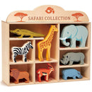 dierenset Safari 37 x 32 cm hout 9-delig
