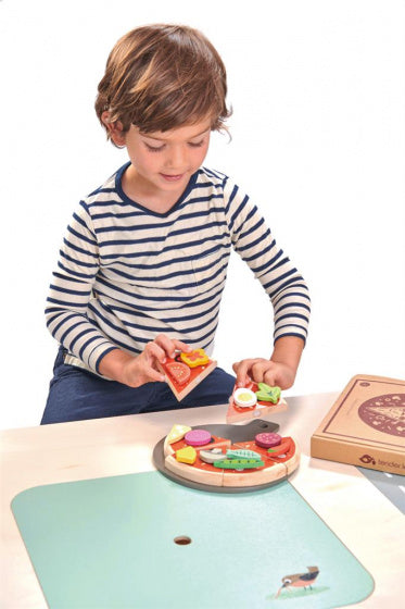 speelgoedpizza junior 22 x 19 cm hout 20-delig