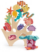 stapeltoren Koraalrif 27 x 25 cm hout 19-delig