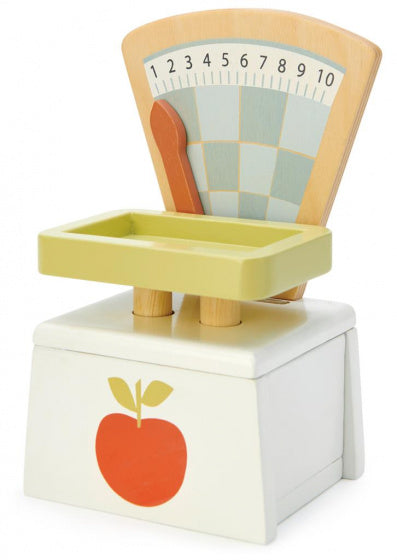 weegschaal junior 11,5 x 9 x 18,5 cm hout