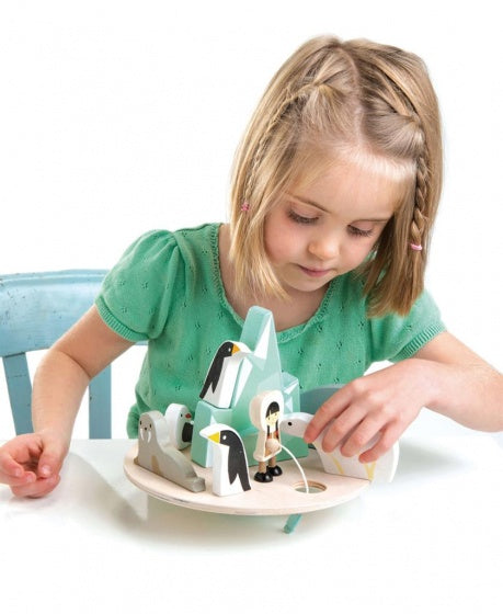 balancerende Poolcirkel hout junior 9-delig