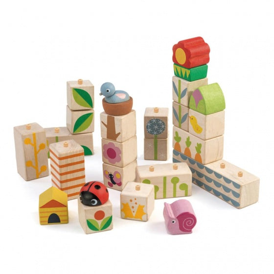 blokken Tuin hout junior 12 x 3 x 3,6 cm