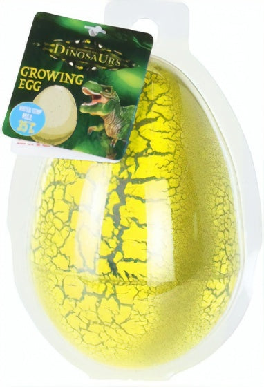groei-ei dinosaurus geel 11,5 x 7,5 cm