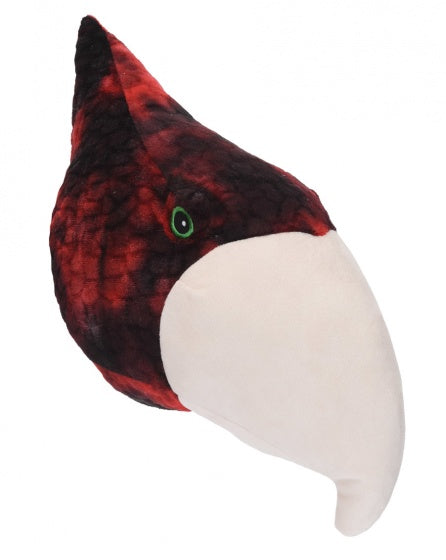 knuffel Dino pluche 26 cm rood/wit
