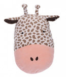 knuffelkussen giraffe 39 x 25 cm bruin/geel