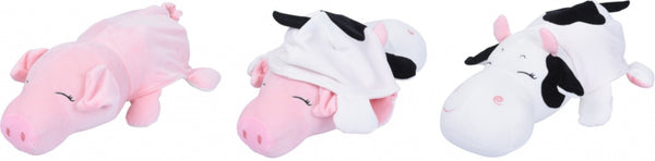 knuffelkussen omkeerbaar varken/koe 45cm