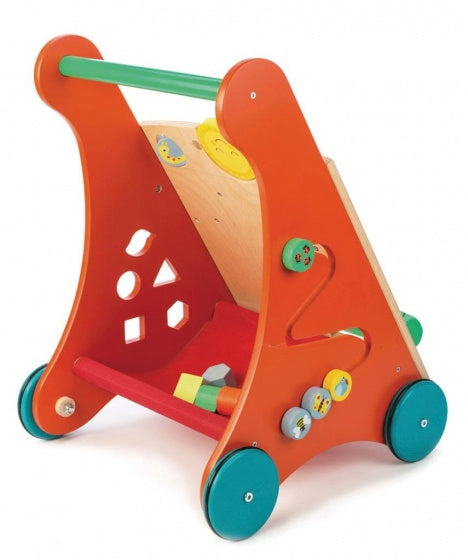 loopwagen Activity hout junior 38 x 38 x 57 cm