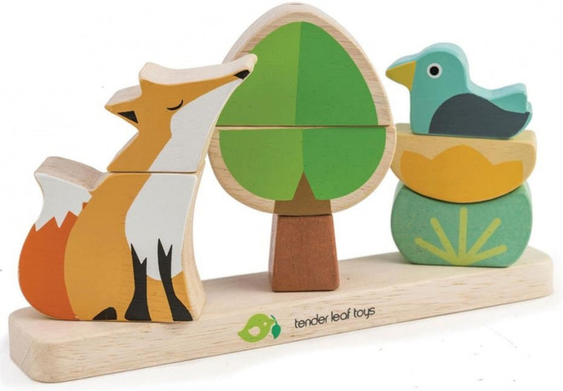 magneetpuzzel Vos hout junior 23 cm 9-delig