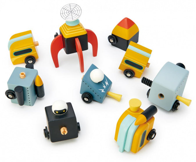 speelset Space Race junior hout 9-delig